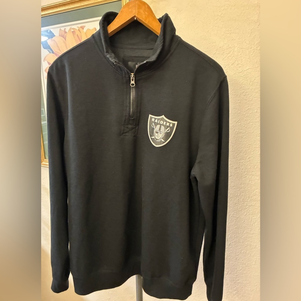 Raiders Quarter-Zip Pullover Sweatshirt
